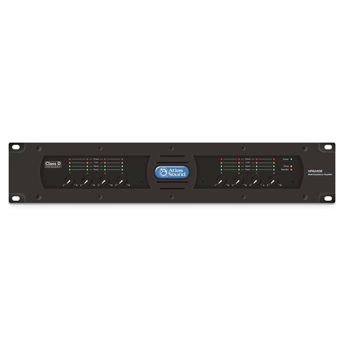 HPA2408 8CH 2400W COMMERCIAL AMP - 8 X 300W AT 4O, 8O, 25V, 70V, & 100V OPERATION 2RU