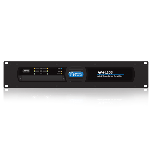 HPA4202 HPA SERIES 2100W X 2 POWER AMPLIFIER - 70.7V/100V AND 2OHM, 4OHM, AND 8OHM OUTPUT CONFIGURABLE