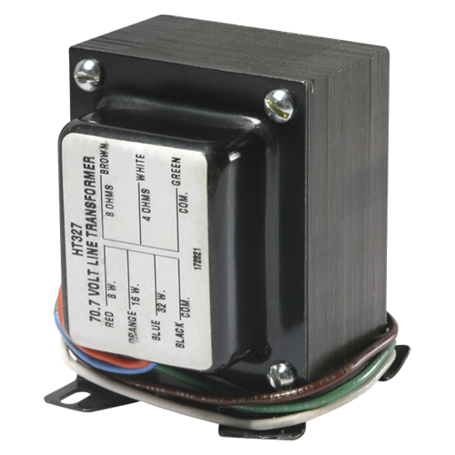 HT327 HIGH-QUALITY TRANSFORMER 32W (70.7V) / POWER TAPS AT 8, 16 & 32W WITH SECONDARY IMPEDANCE OF 4 & 8O