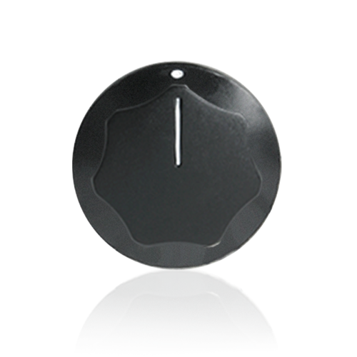 HX21-B SKIRTED KNOB, BLACK, 1-1/4" DIAMETER