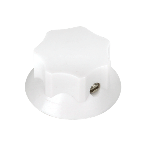 HX22-W SKIRTED KNOB, WHITE, 1-1/8" DIAMETER