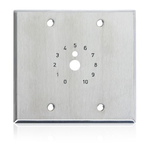 HX25-2 DOUBLE GANG S/S PLATE; DIAL SCALE STAMPED AND PAINT FILLED