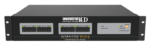 IED5432DZM GLOBALCOM® 5400 SERIES DIGITAL ZONE MANAGER (4 AMPS X 32 ZONES)