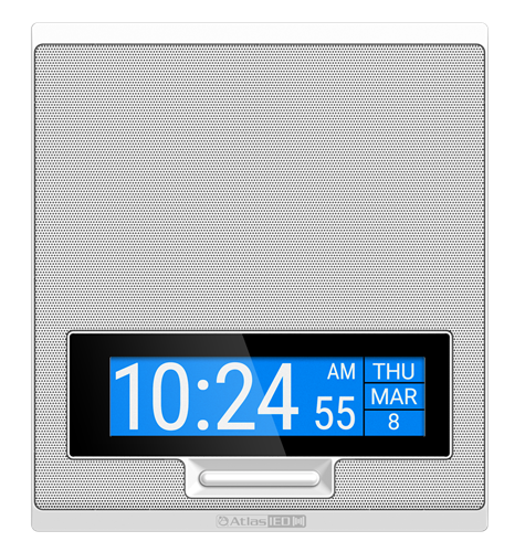 IP-SDMF 8" IN-WALL POE+ IP LOUDSPEAKER ENDPOINT WITH MICROPHONE, LCD DISPLAY, AND LED FLASHERS