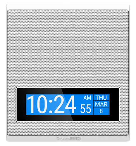IP-SDM 8" IN-WALL POE+ IP LOUDSPEAKER ENDPOINT WITH TALKBACK MICROPHONE AND LCD DISPLAY