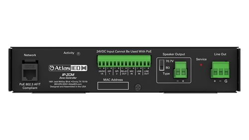 IP-ZCM1RMK SINGLE POE+ IP ADDRESSABLE IP-TO-ANALOG GATEWAY WITH INTEGRATED AMPLIFIER AND RACK MOUNT KIT / 1RU