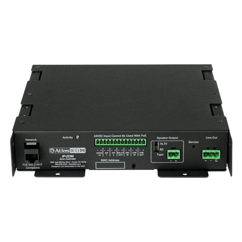 IP-ZCM SINGLE OUTPUT POE+ IP ADDRESSABLE IP-TO-ANALOG GATEWAY  W/(2) GP I/O, MIC IN, BUILT-IN AMP