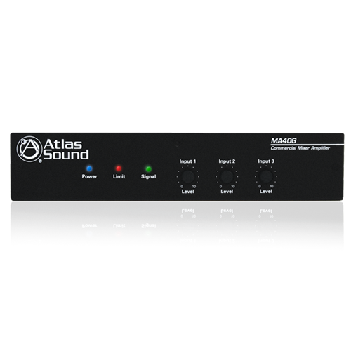 MA40G 3-INPUT 40W MIXER AMPLIFIER WITH GLOBAL POWER SUPPLY