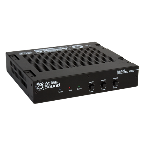 MA40G 3-INPUT 40W MIXER AMPLIFIER WITH GLOBAL POWER SUPPLY