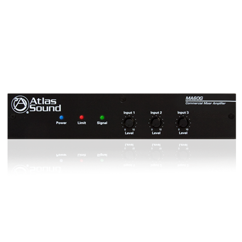 MA60G 60 WATT 3 INPUT MIXER AMPLIFIER WITH GLOBAL POWER SUPPLY