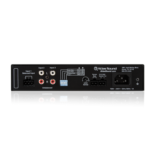 MA60G 60 WATT 3 INPUT MIXER AMPLIFIER WITH GLOBAL POWER SUPPLY