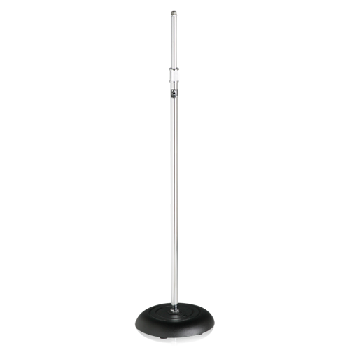MS-10C(AS) ALL-PURPOSE MIC STAND CHROME, VERTICAL EXT. RANGE 35-63", 3-PIECE WEARPROOF CLUTCH / BUY IN PKG 4