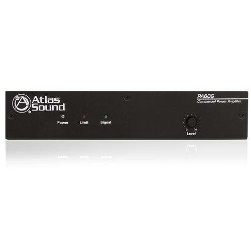 PA60G 60W 70V/100V SINGLE CHANNEL POWER AMPLIFIER WITH GLOBAL POWER SUPPLY / RACK KIT SOLD SEPARATELY