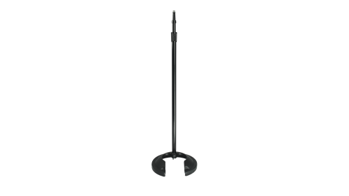 SMS20BIR STACKABLE ROUND BASE HEAVY DUTY MIC STAND PROVIDES EXTRA STABILITY WITH ISOLATION RING / BLACK
