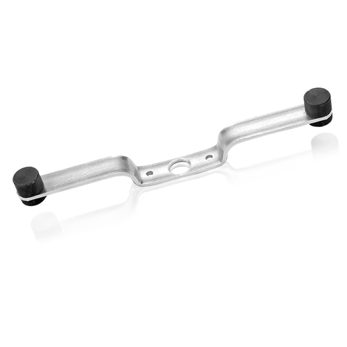 TM-1 CLIP MOUNTING TWIN MICROPHONE MOUNT FOR 2 OR 3 MICS / CHROME (SILVER)