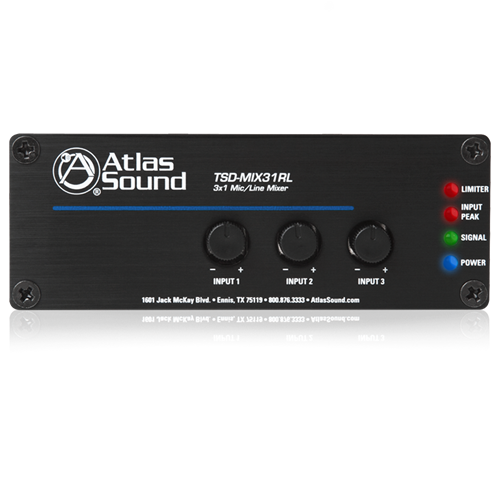 TSD-MIX31RL 3 X 1 MIC/LINE MIXER