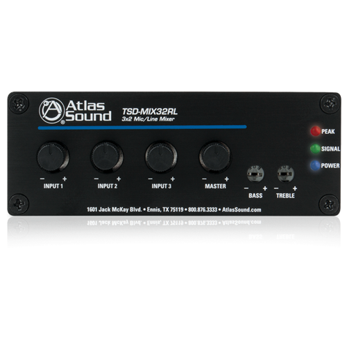 TSD-MIX32RL 3X2 STEREO LINE MIXER WITH REMOTE LEVEL