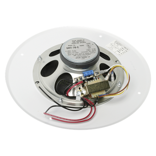 UHT70C-U51-8 8" LOUDSPEAKER FOR FIRE PROTECTIVE SIGNALING WITH 70.7V-5W TRANSFORMER AND U51-8 BAFFLE