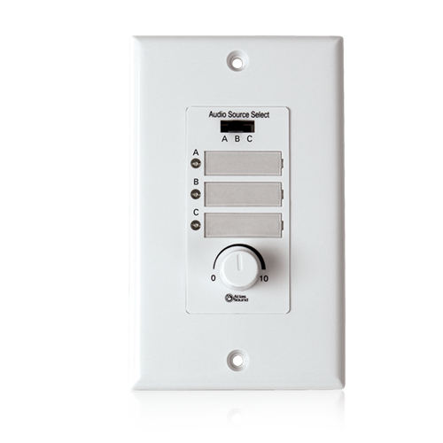 WPD-MIX42RT WALL PLATE INPUT SELECT SWITCH, VOLUME CONTROL 10K POT WITH SYSTEM INDICATOR