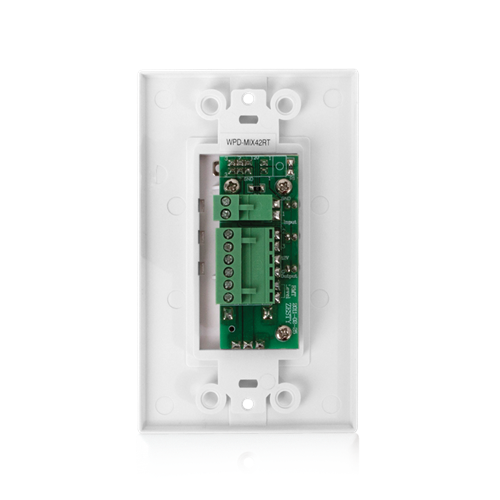WPD-MIX42RT WALL PLATE INPUT SELECT SWITCH, VOLUME CONTROL 10K POT WITH SYSTEM INDICATOR