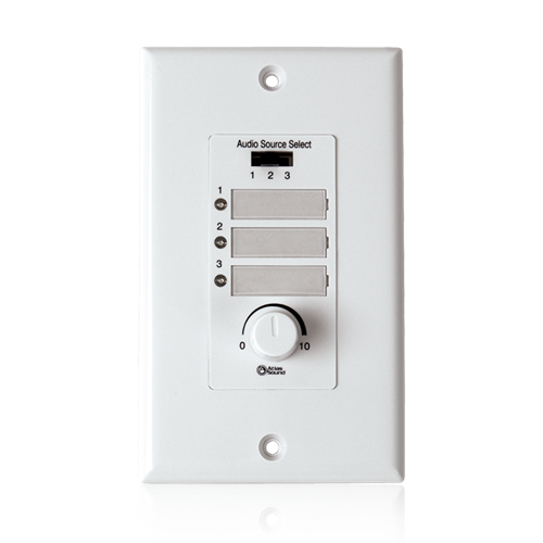 WPD-RISRL WALL PLATE INPUT SELECT SWITCH WITH VOLUME CONTROL 10K POT AND INPUT INDICATOR