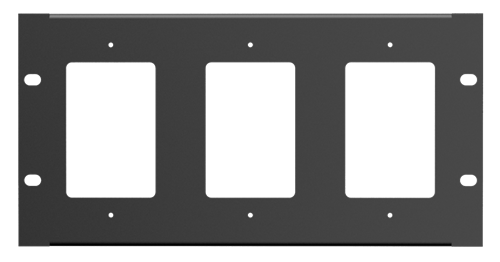 WPD-RP-HR RACK MOUNT PLATE FOR SINGLE GANG WALL-PLATES FITS UP TO 3 WALL PLATES FOR USE WITH WMA-HR RACKS