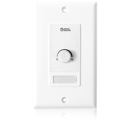 WPD-VC10K WALL PLATE 10KOHM LEVEL CONTROL / WHITE DECOR STYLE PLATE / FITS A SINGLE GANG ELECTRICAL OUTLET