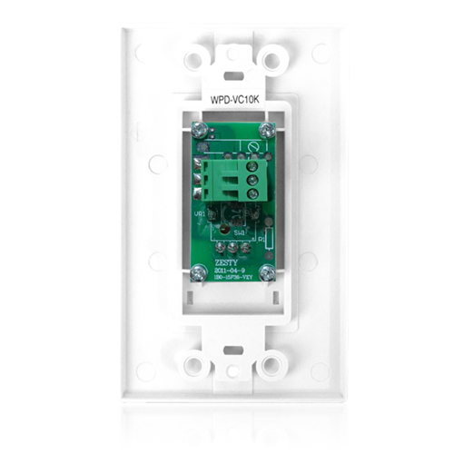 WPD-VC10K WALL PLATE 10KOHM LEVEL CONTROL / WHITE DECOR STYLE PLATE / FITS A SINGLE GANG ELECTRICAL OUTLET