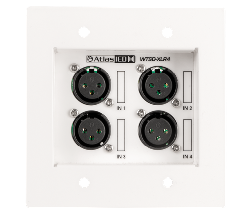 WTSD-XLR4 WTSD FOUR XLR INPUT WALL PLATE FOR USE WITH WTSD-MIX41K