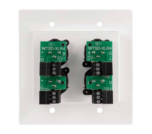 WTSD-XLR4 WTSD FOUR XLR INPUT WALL PLATE FOR USE WITH WTSD-MIX41K