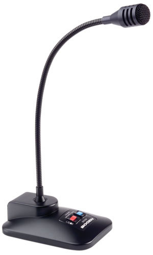 DDU250 16" GOOSENECK PAGING MIC, DESKTOP BASE, CARDIOID PATTERN, PUSH TO LOCK & PUSH TO TALK PTT FUNCTION