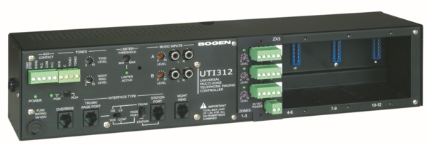 UTI312 MULTI-ZONE UNIVERSAL TELEPHONE INTERFACE / SELF-AMPLIFIED PAGING SYSTEM