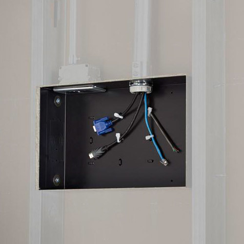 PAC525 IN-WALL STORAGE BOX /RECESSED SPACE FOR FLAT PANEL CABLE ROUTING & EQUIPMENT 9 H X 14.25 W X 3.88" D
