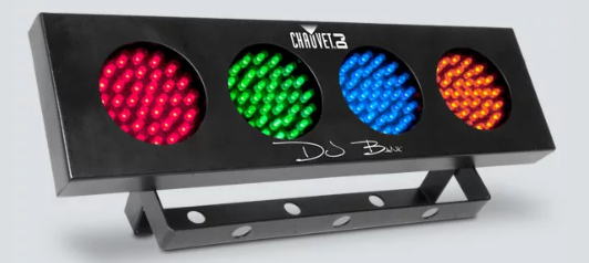 DJBANK COMPACT STRIP LIGHT FEATURES 4 PODS OF LED THAT CAHSET OT THE BEAT OF THE MUSIC