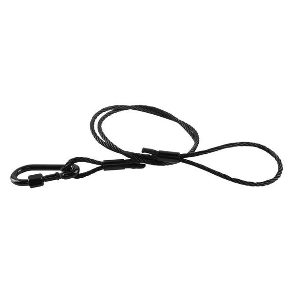 SC08-2 35" SAFETY CABLE, STEEL BLACK AIRCRAFT CABLE, SAFE WORKING LOAD IS 75 KG OR 165 POUNDS