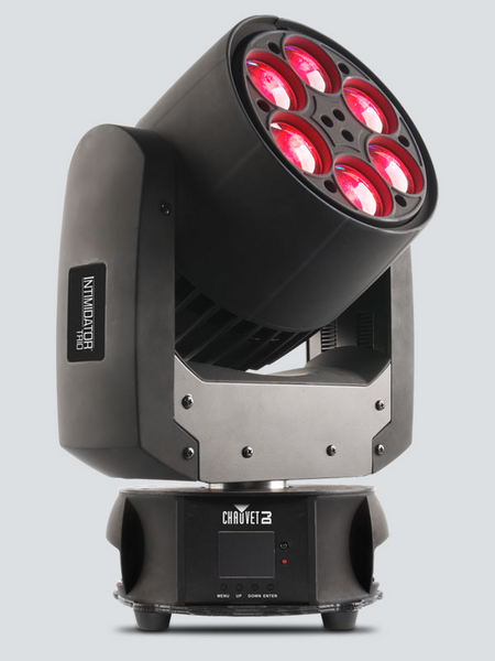 INTIMTRIO LED-POWERED MOVING HEAD WITH MOTORIZED BEAM, WASH AND EFFECT FEATURES IN ONE