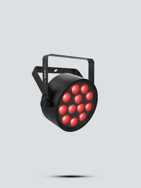 SLIMPART12ILS LOW-PROFILE, HIGH-OUTPUT TRI-COLOR (RGB) LED PAR, D-FI USB COMPATIBLE