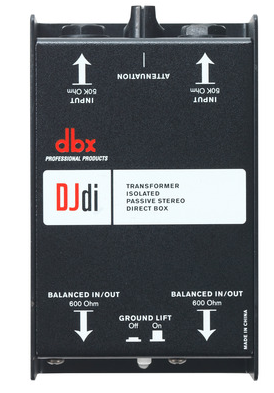 DJDI 2-CHANNEL PASSIVE DIRECT BOX THAT CONVERTS UNBALANCED SIGNALS INTO BALANCED OUTPUT FOR USE WITH