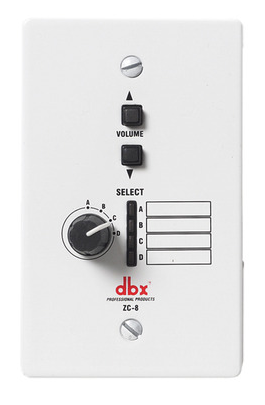 ZC-8 ZC 8 WALL MOUNTED UP/DOWN VOLUME CONTROLLER (SOURCE SELECT & VOLUME UP/DOWN) WHITE DECORA PLATE