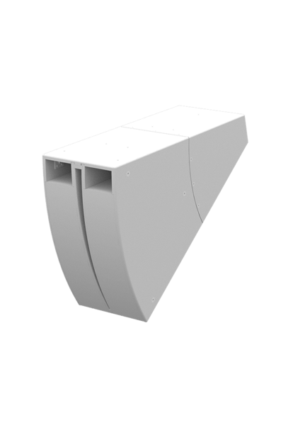 SF-1-W (SHARC FIN) SHADED AMPLITUDE FULL RANGE LOUDSPEAKER, COVERAGE PATTERN: 160° HORIZONTAL X 60° VERTICAL, WHITE