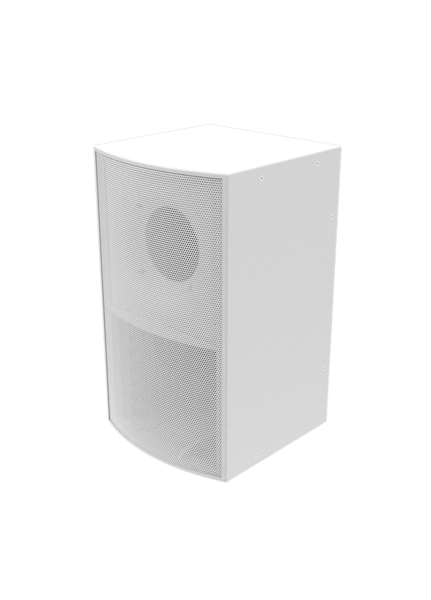 SM80F-I-W 80° CONICAL 1 X 12" COAXIAL FULL RANGE SPEAKER W/ 2 X 15" SUBWOOFERS, PASSIVE INSTALL, WHITE