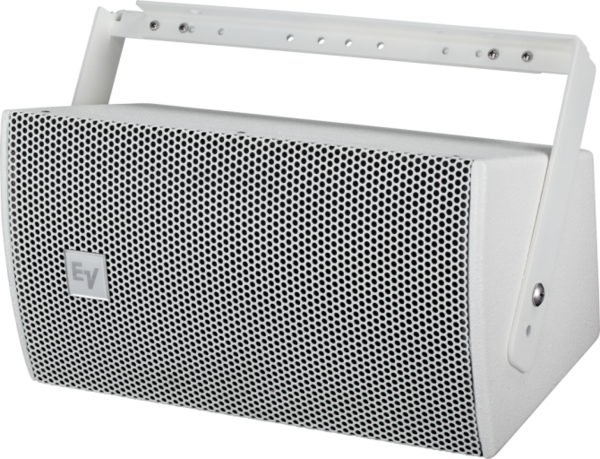 EVU-1062/95-WHT ULTRACOMPACT SINGLE 6.5IN TWO-WAY SPEAKER, WHITE ASYMMETRICAL ENCLOSURE (UNDER-BALCONY & STAGE-LIP)