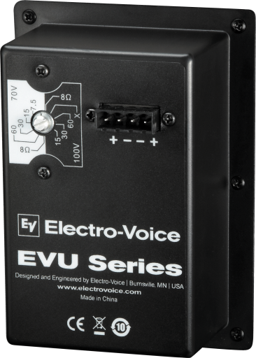 EVU-TK60 60-WATT, 70.7/100-VOLT INPUT TRANSFORMER FOR EVU SYSTEMS, WITH MULTIPLE TAPS