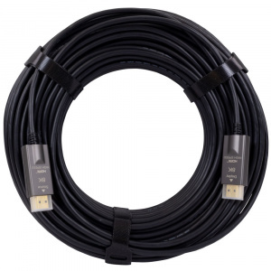 DR-H2.1-15M(FSR) 8K 48GBPS HDMI MALE TO HDMI® MALE PLENUM - BLACK AOC (15M OR 50' CABLE)