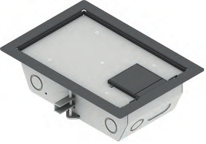 RFL3-D1G-SLBLK 3" DEEP BACK BOX WITH 2, 1 GANG PLATES - BLACK TRIM