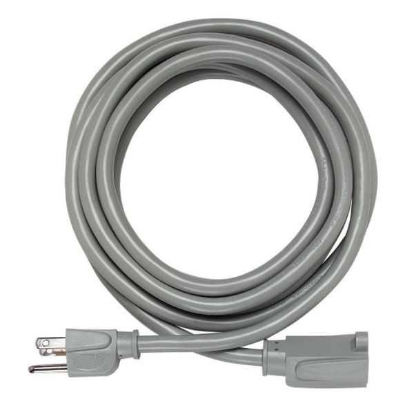 GEC1410 15 AMP  14 AMERICAN WIRE GAUGE EXTENSION CORD, 10 FEET, GREY