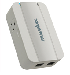 MD2-TL 2 OUTLET DIRECT PLUG-IN SURGE PROTECTOR WITH TEL/LAN