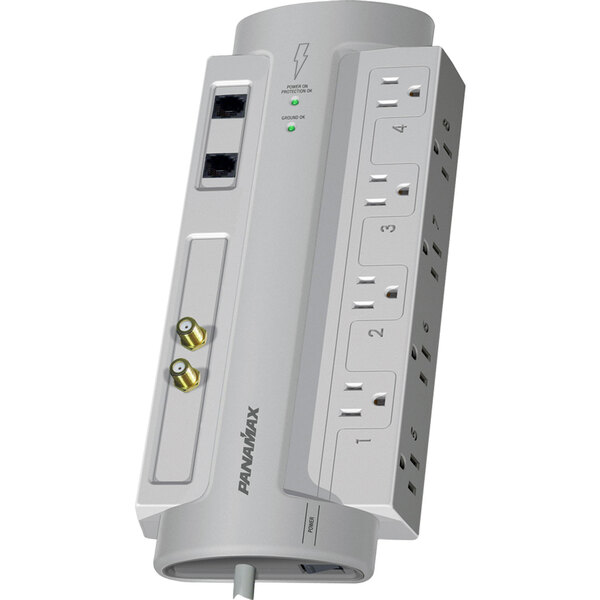 SP8-AV SURGE PROTECTOR 8 AV, ELIMINATES VOLTAGE IRREGULARITIES AND PROTECTS YOUR AV SYSTEM.