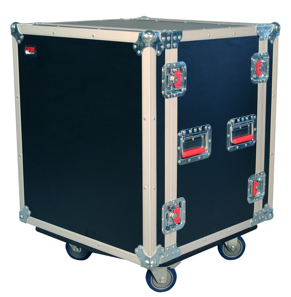 G-TOUR SHK12 CA ATA SHOCK WOOD FLIGHT RACK CASE; 12RU WITH CASTERS