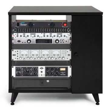 GFW-ELITESIDECAR-BLK CONFIGURABLE 4RU/8RU/12RU ELITE FURNITURE SERIES SIDECAR RACK CABINET / BLACK /  *SHIPS FLAT PACKED*
